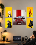 Anime & Supercar Aesthetic Poster Wall Set
