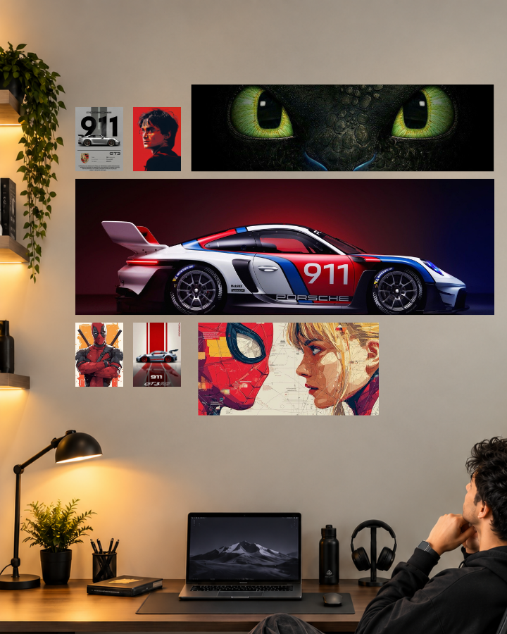 Anime, Supercar & Pop Culture Poster Wall Set