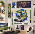 Neymar Jr. Football Poster Wall Set – Brazil & Barcelona Wall Art