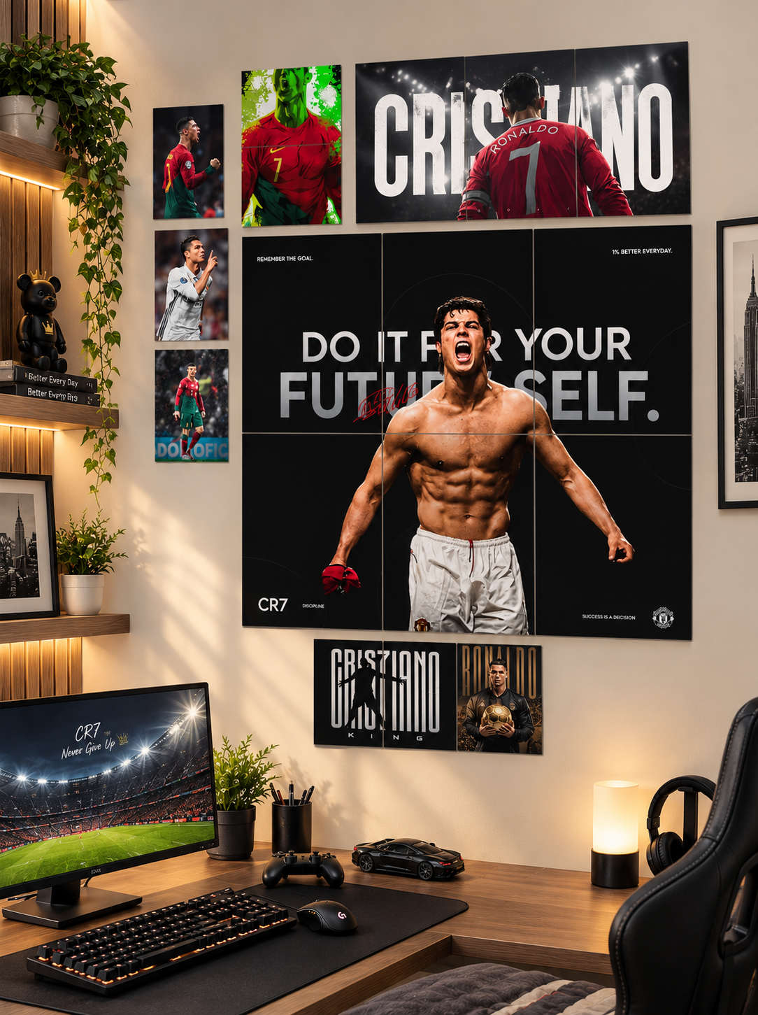 Cristiano Ronaldo Poster Wall Set – CR7 Football Wall Art
