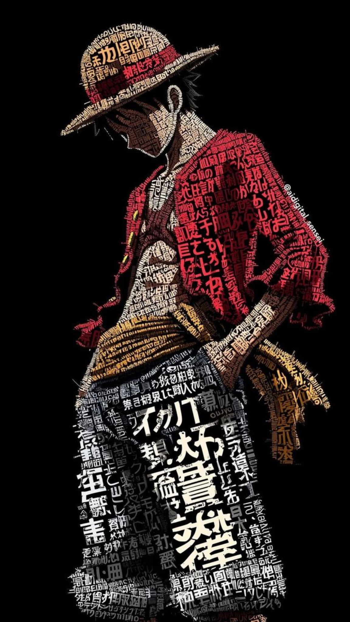 LUFFY WORD SHAPE POSTERS