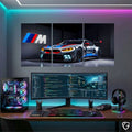 Gaming Setup 3-Panel Split Poster – BMW M Motorsport Posters