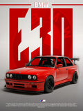 BMW E30 Wall Poster | Premium Wall Art